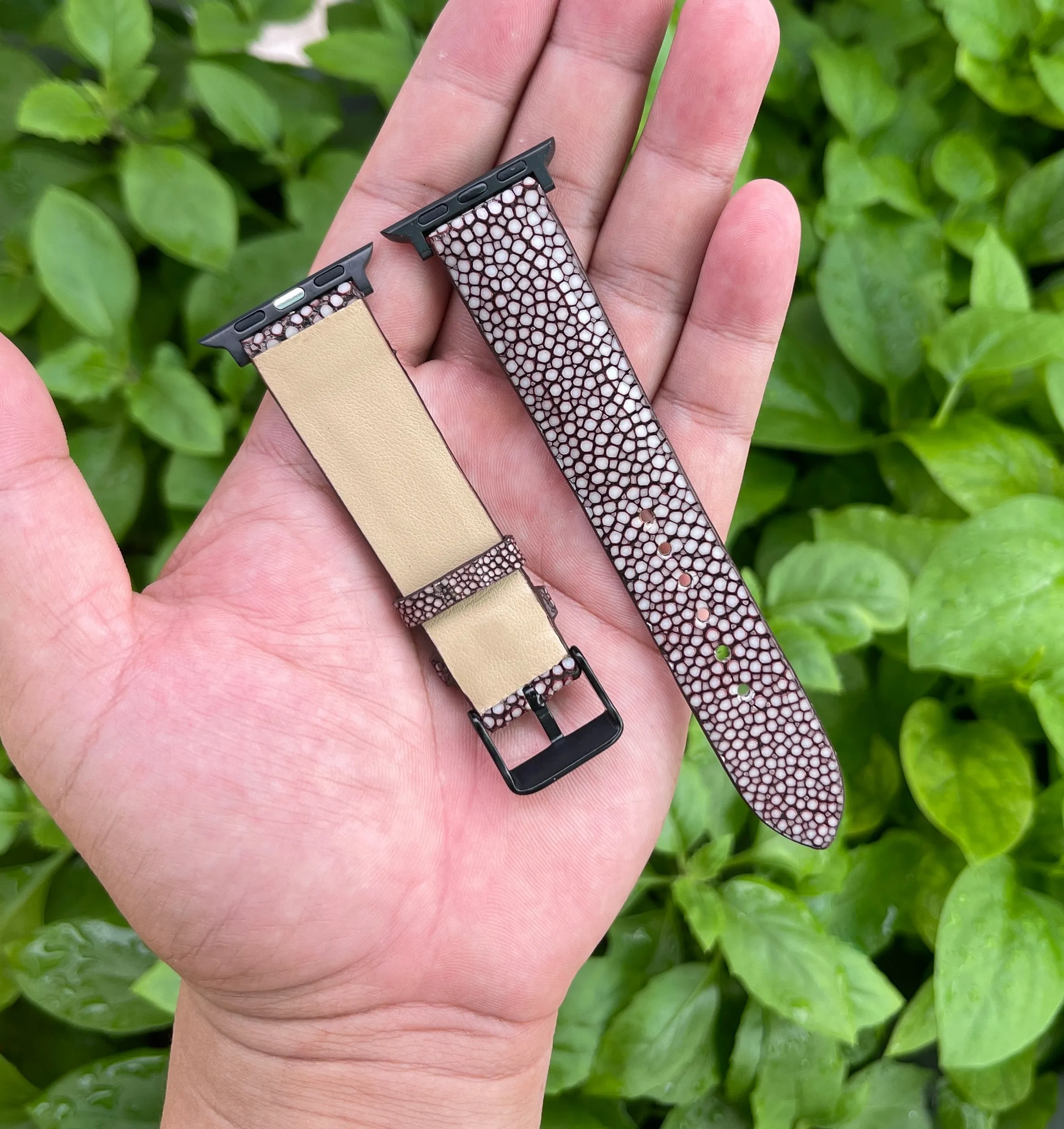 Brown Stingray Leather Strap for Apple Watch Ultra Series 8 7 6 5 4 3 SE | AW-61