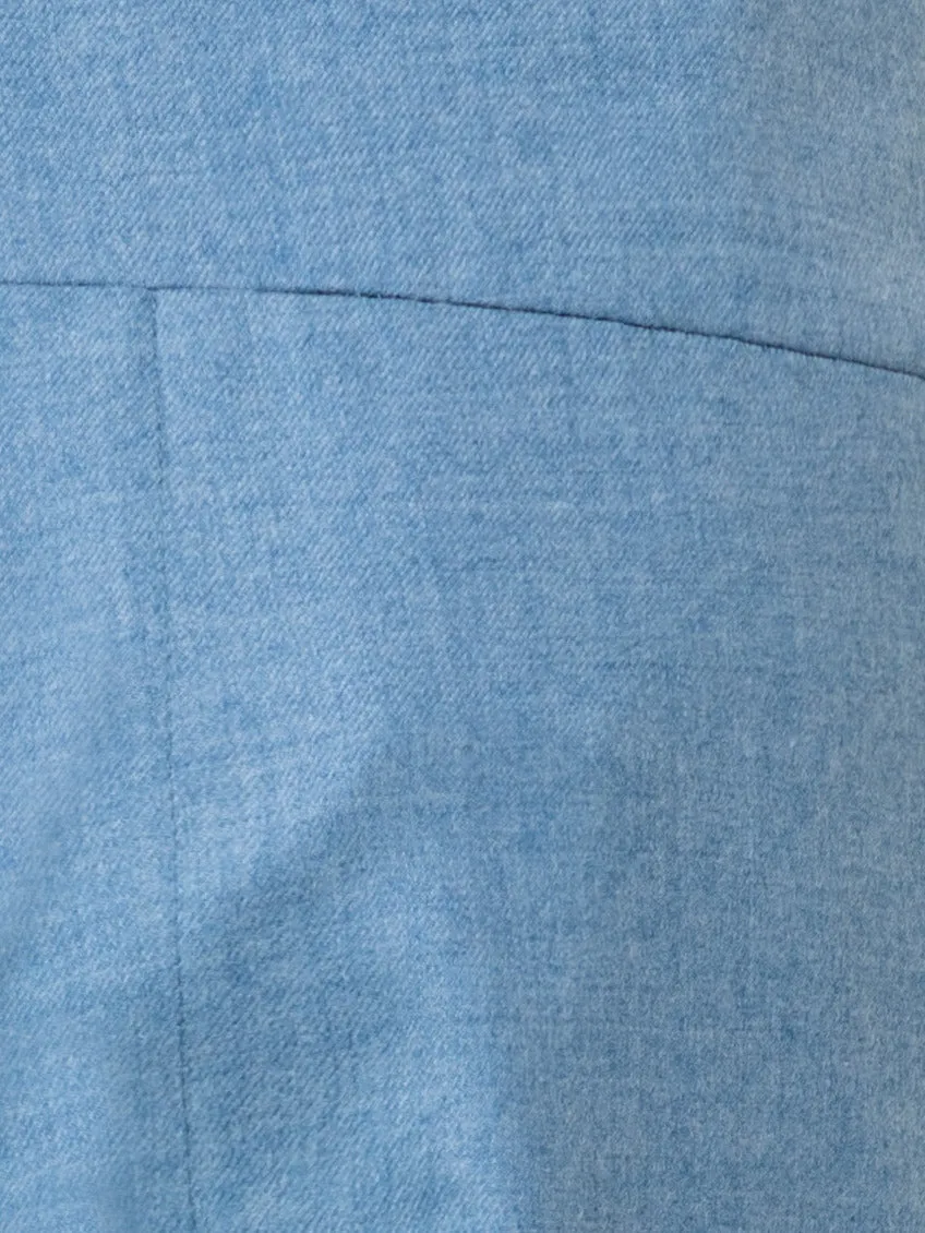 Cropped Tapered Wool Stretch Flannel Pants