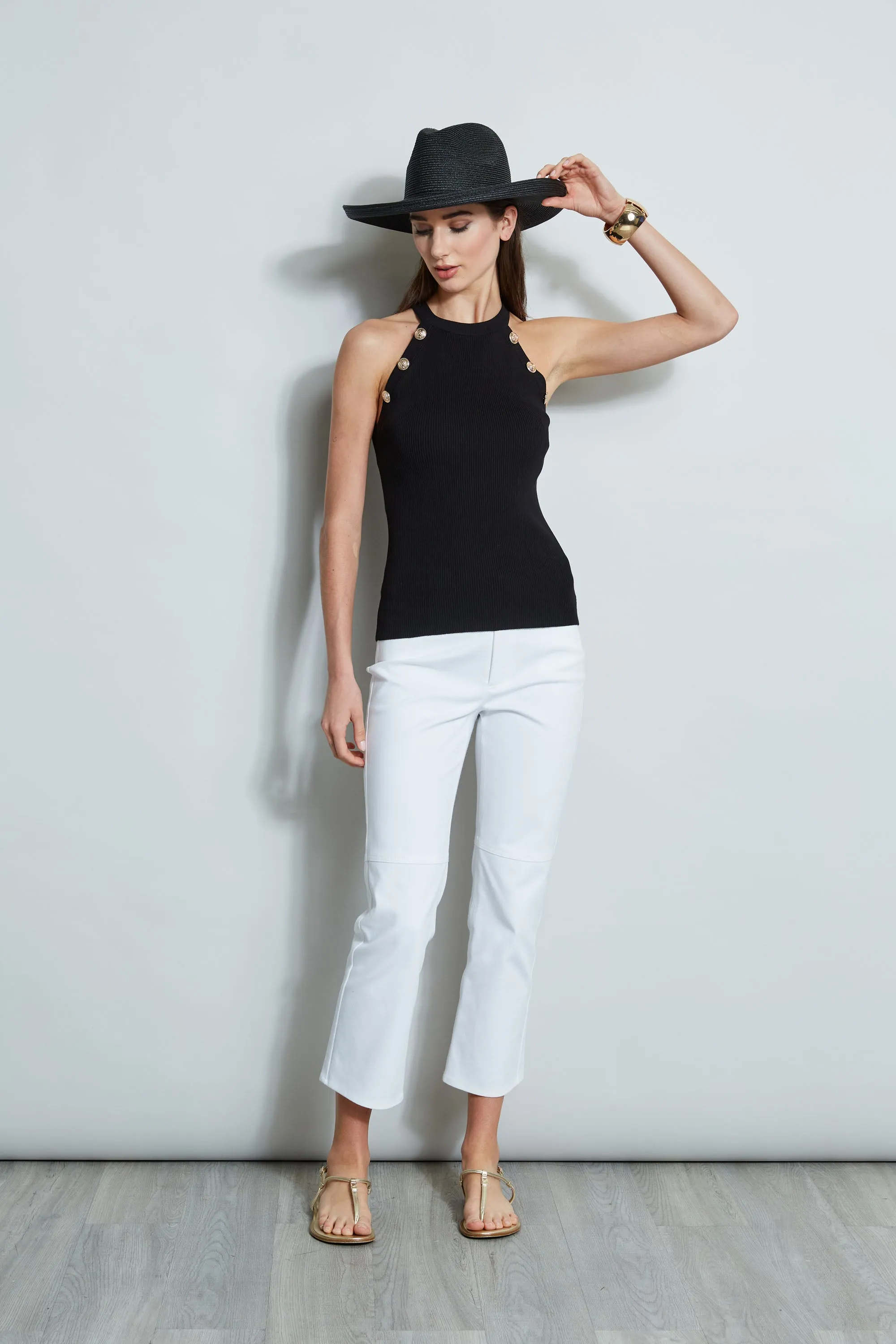 Halter Button Rib Tank