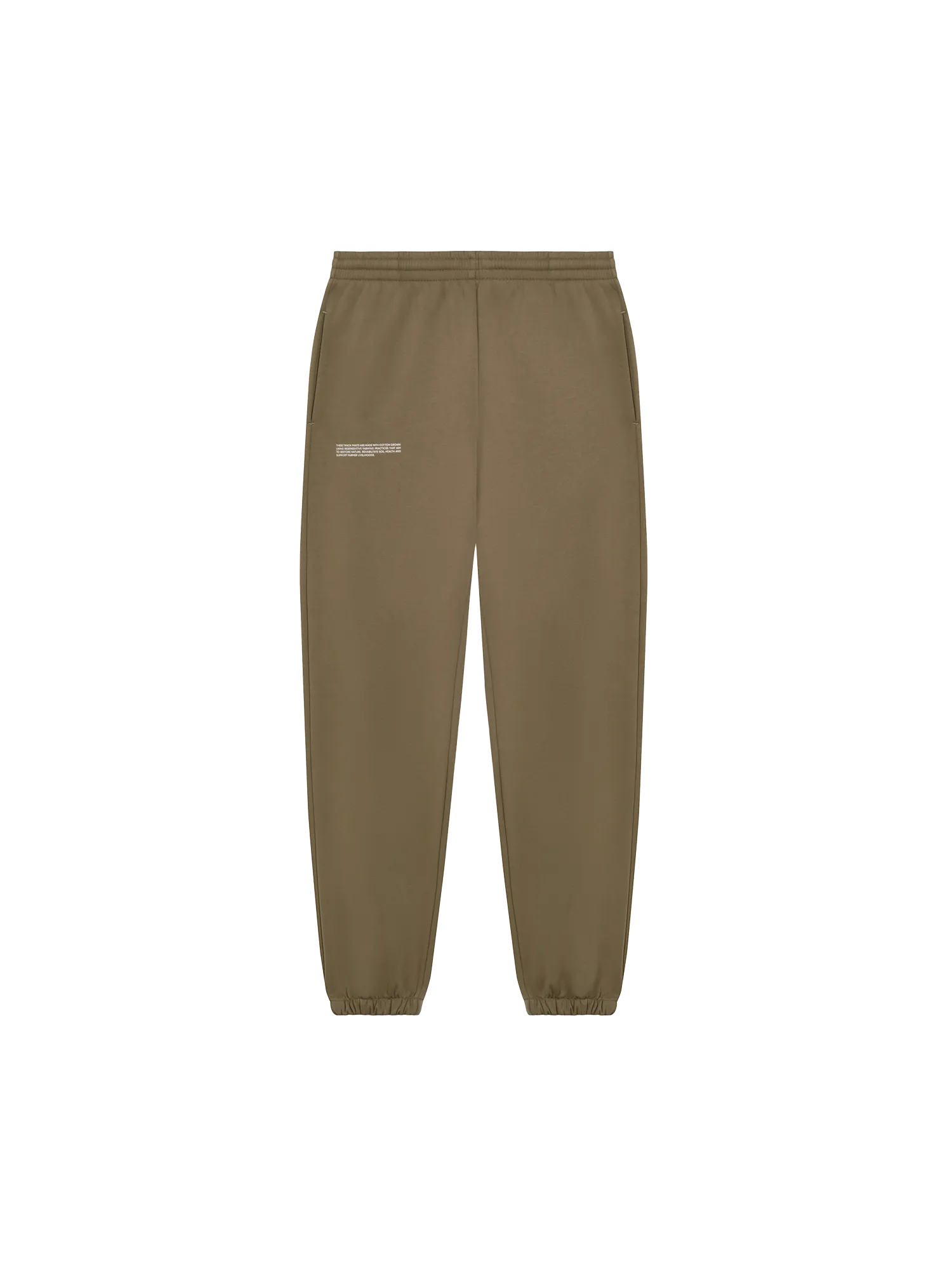 In Conversion Cotton Track Pants—carbon brown
