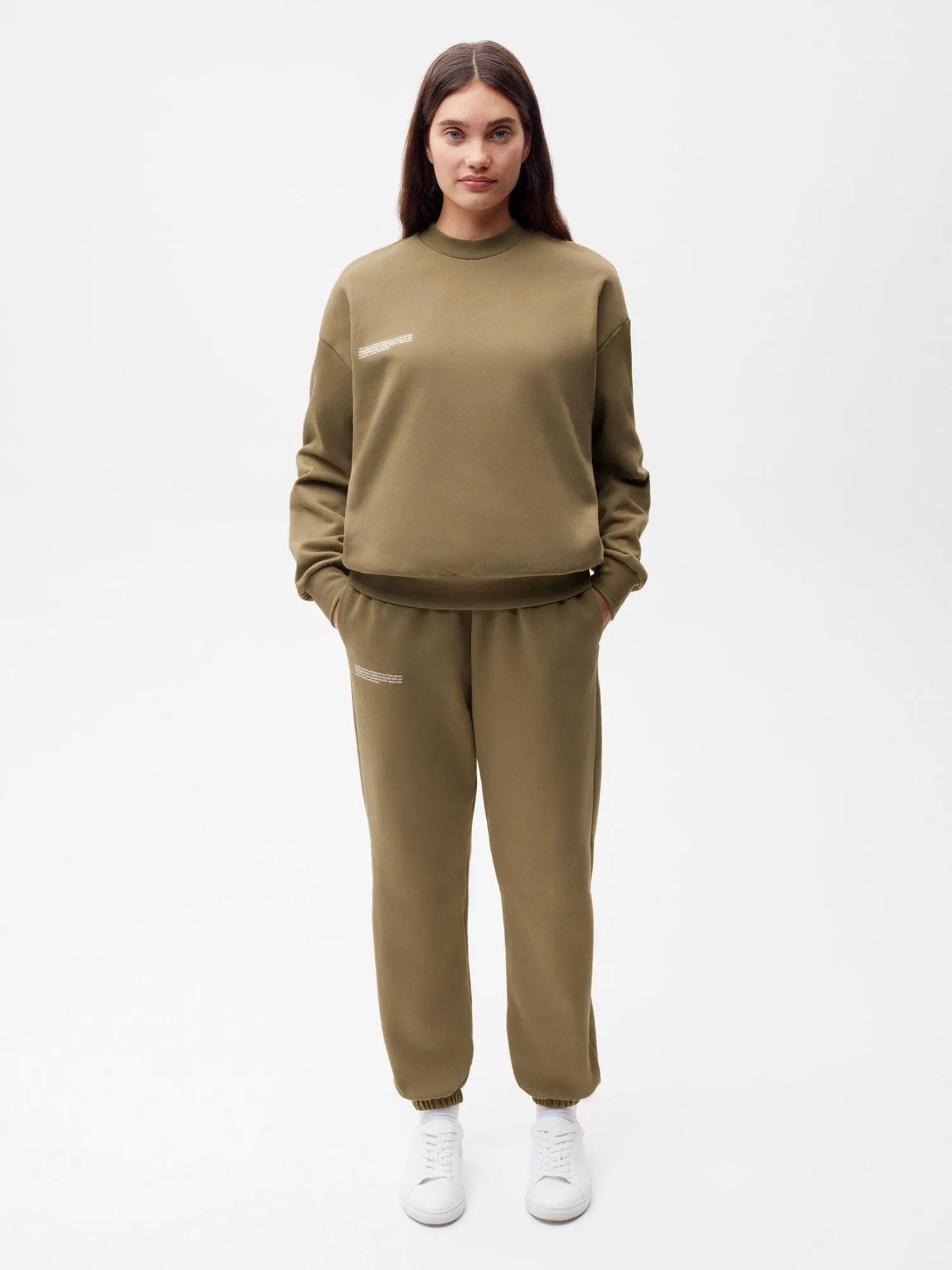 In Conversion Cotton Track Pants—carbon brown