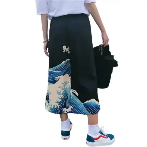 Japanese Harajuku The Great Wave Pants