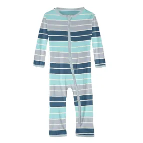 KicKee Pants Sport Stripe Coverall with Zipper