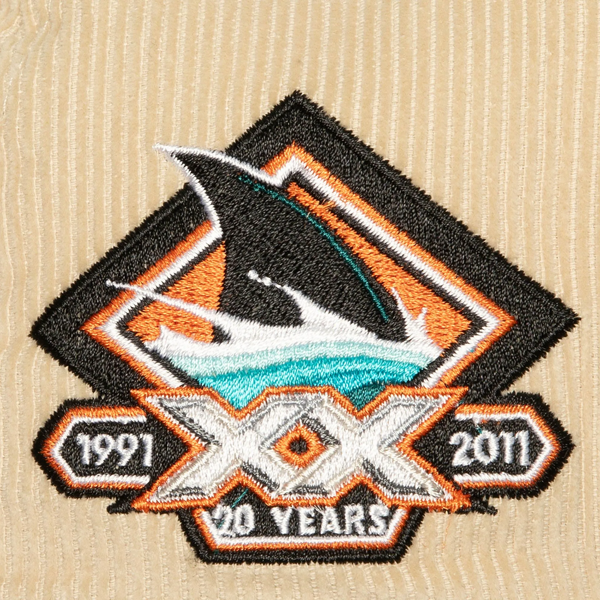 Mitchell & Ness NHL San Jose Sharks 2-Tone Corduroy - Dynasty Fitted
