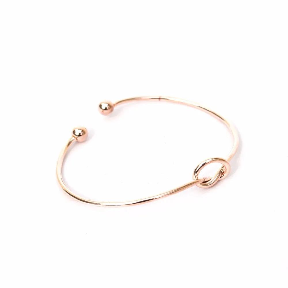 Monica Sleek Rosegold Bracelet Stack