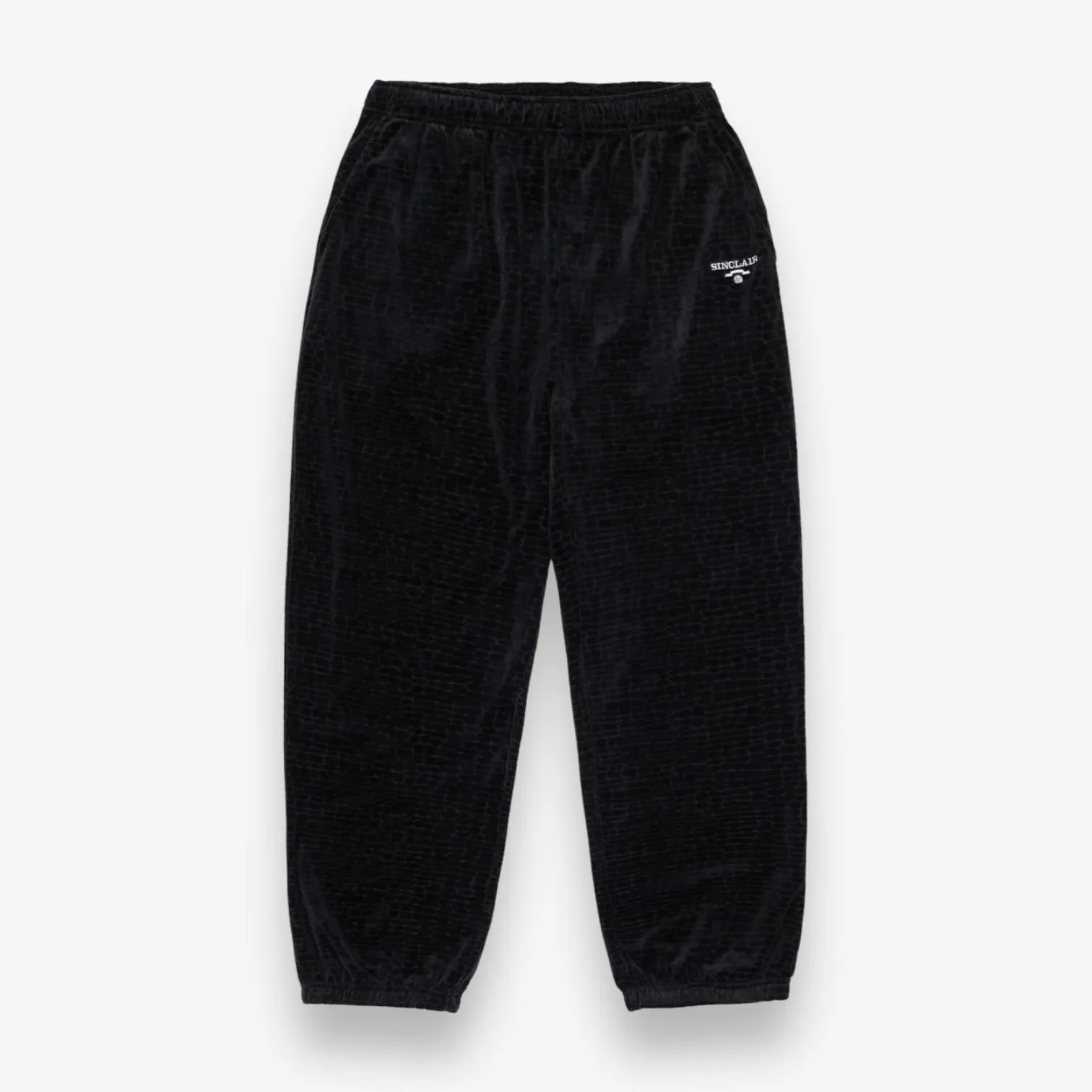 Sinclair Croc Velour Track Pants Black