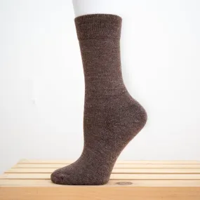 Solid Colored Crew Alpaca Hiking Socks
