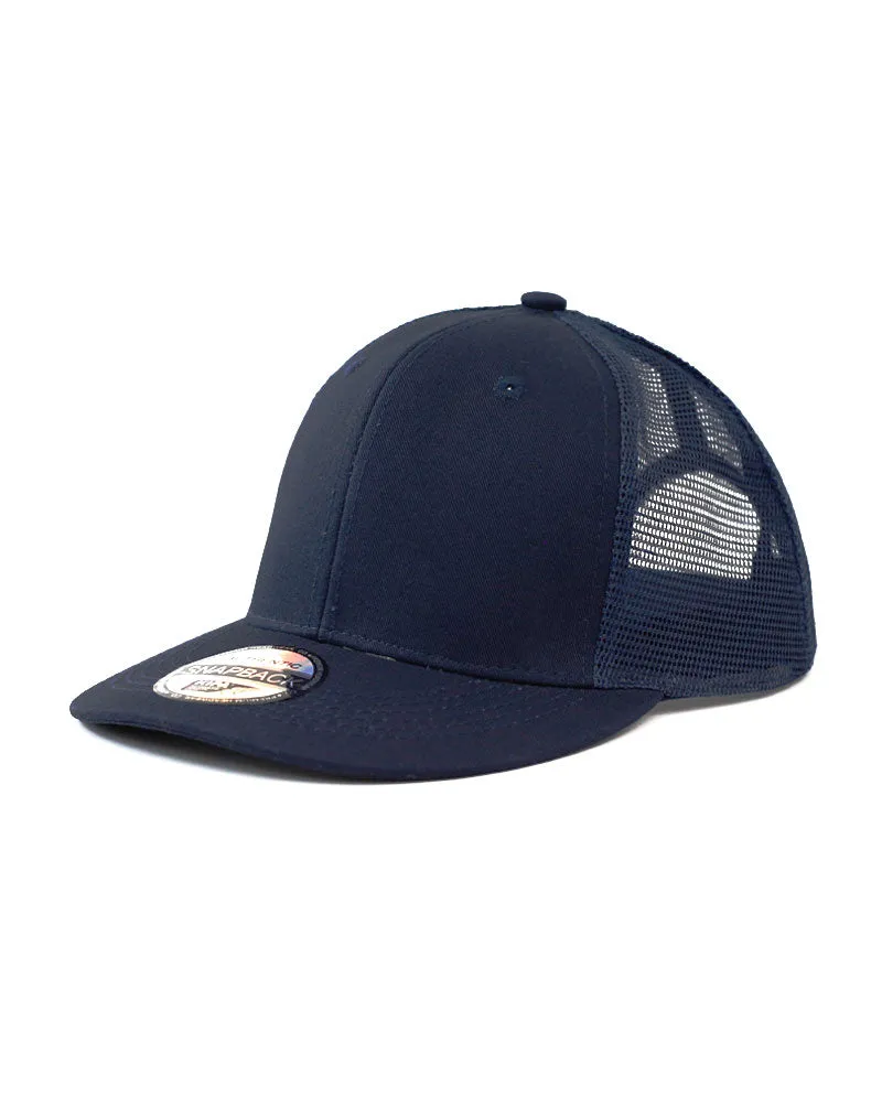 The Hat Depot - Cotton Mesh Back Snapback Trucker Cap