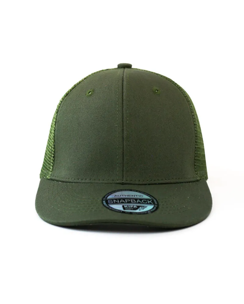 The Hat Depot - Cotton Mesh Back Snapback Trucker Cap