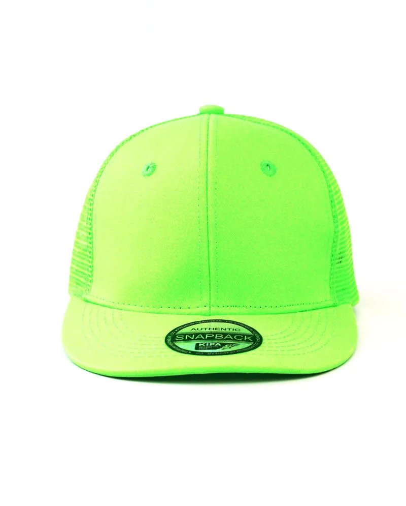 The Hat Depot - Cotton Mesh Back Snapback Trucker Cap
