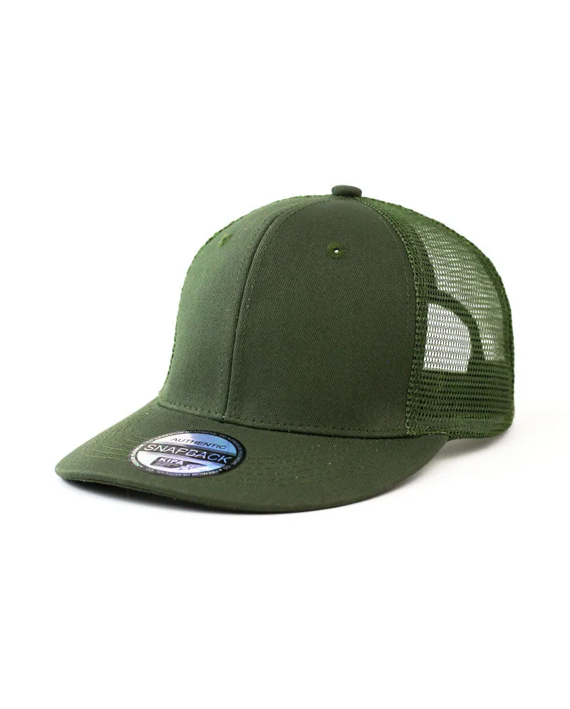 The Hat Depot - Cotton Mesh Back Snapback Trucker Cap