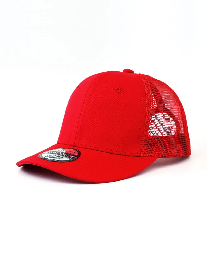 The Hat Depot - Cotton Mesh Back Snapback Trucker Cap