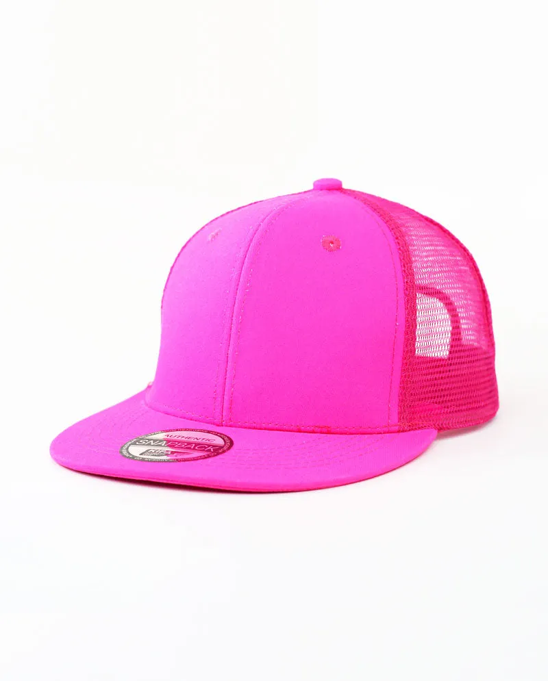 The Hat Depot - Cotton Mesh Back Snapback Trucker Cap