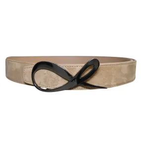Tuscan Suede Pebbled Black Reversible Belt
