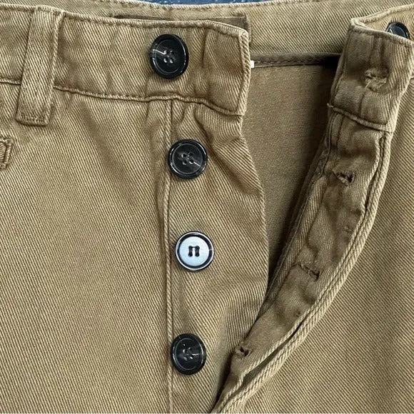 Zara Green Tapered Cotton Pants